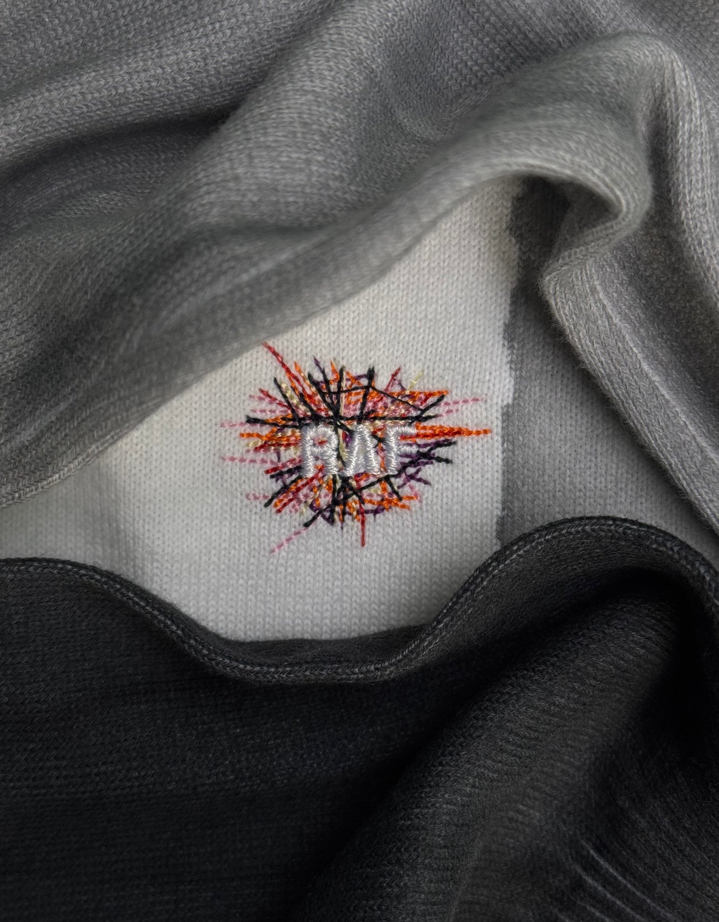 RAF by Raf Simons SS08 Tie-Dye Logo Embroidered Sweatshirt