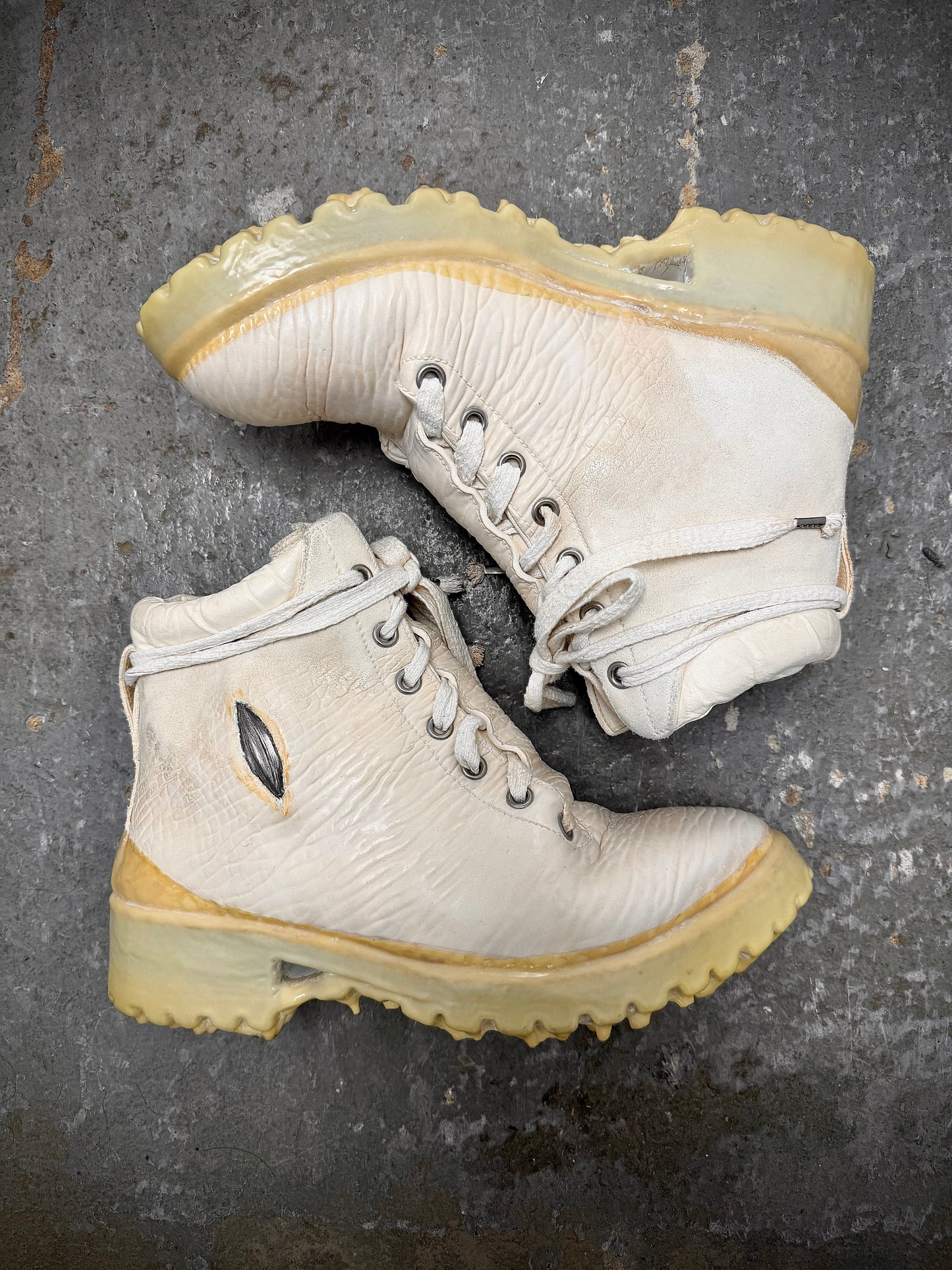 Carol Christian Poell 'AM/2684 CUBS-PTC/01' Object Dyed One-Piece Prosthetic Ankle Rubber Drip Work | Archive Fashion Toronto