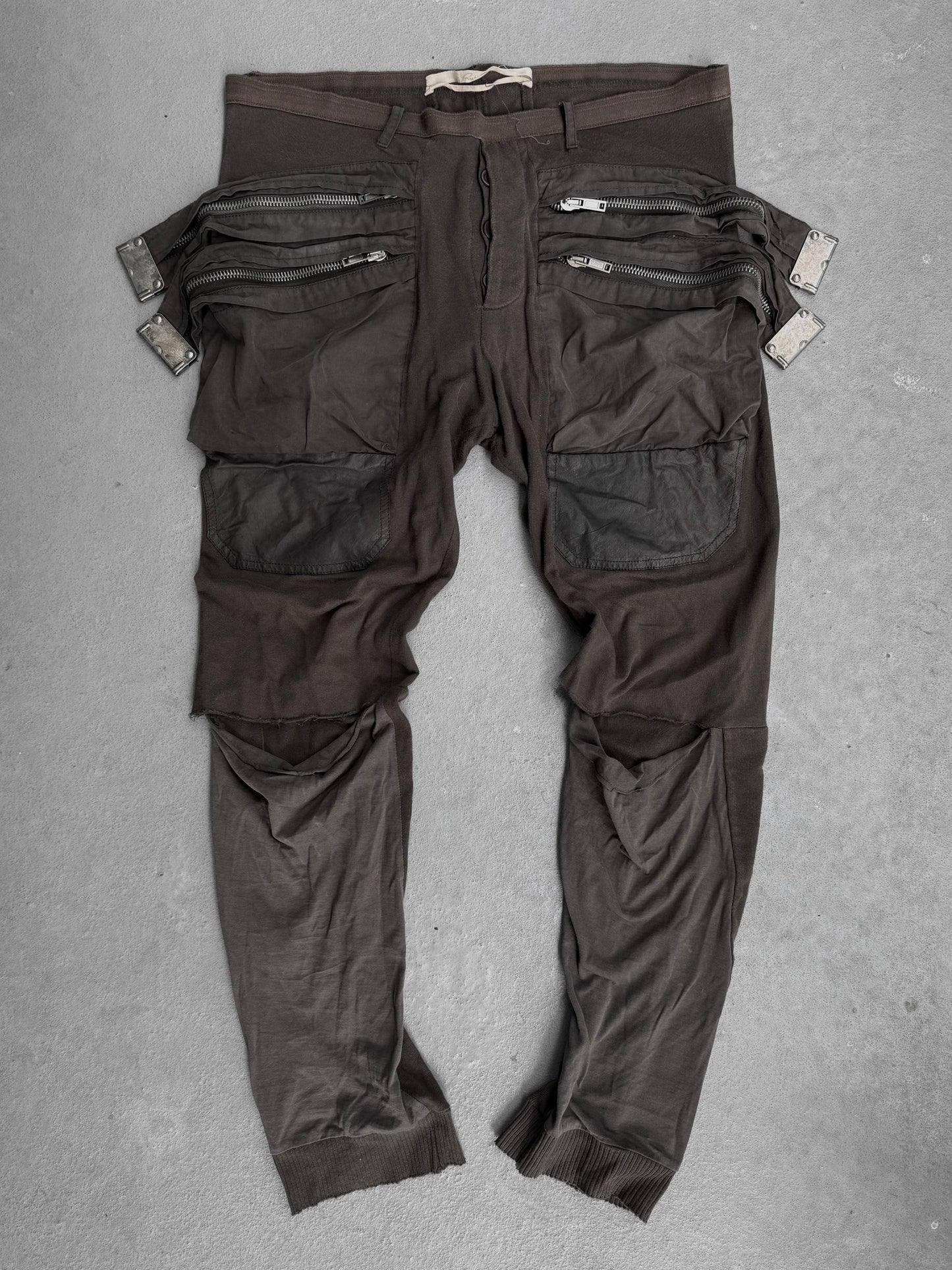 Rick Owens SS04 "CITROEN' Slashed Knee Zipper Cargo Pants