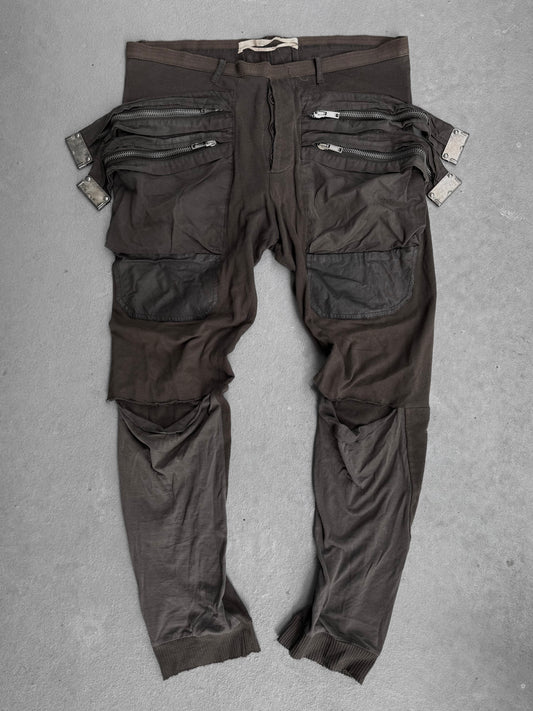 Rick Owens SS04 "CITROEN' Slashed Knee Zipper Cargo Pants