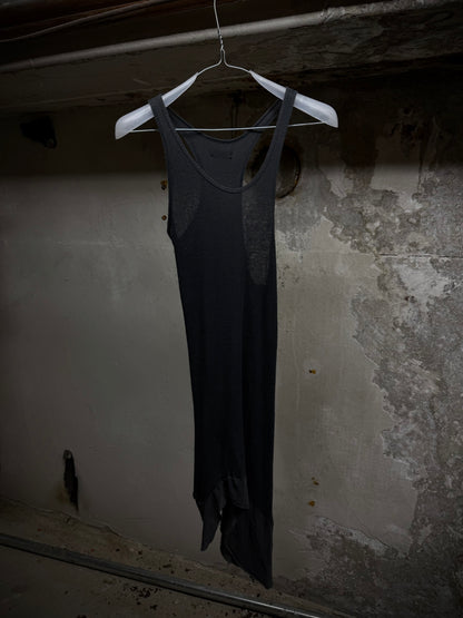 IfSixWasNine Early 00s 'NO. TANK-T/LG BE614' Grey Ribbed Asymmetrical Tank Top | Archive Fashion Toronto
