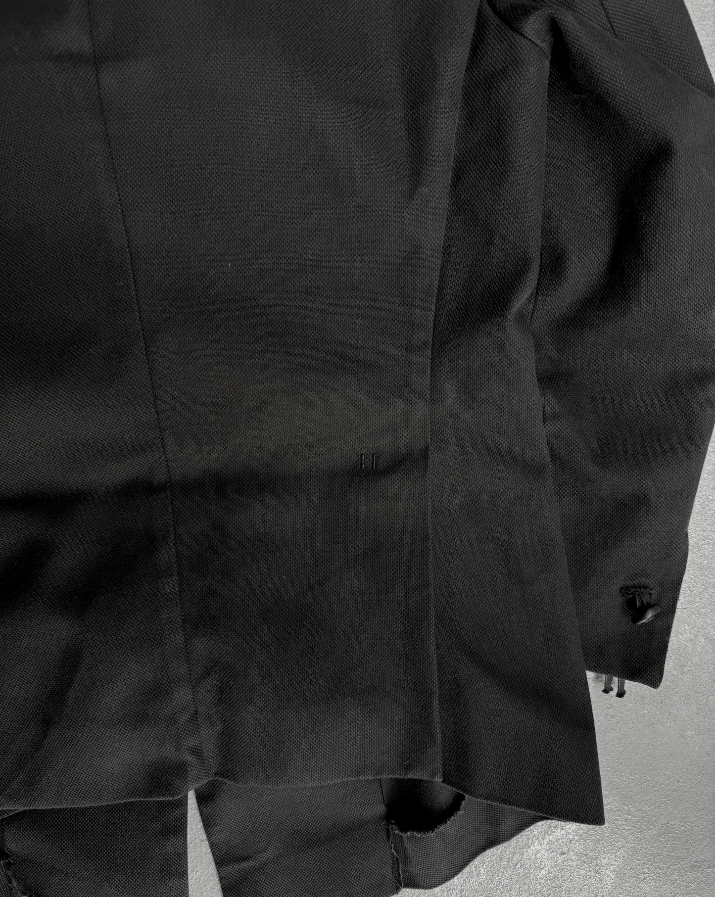 Boris Bidjan Saberi AW10-11 "PRIMITIVE SCULPTURE" Unlined Cotton Canvas Blazer