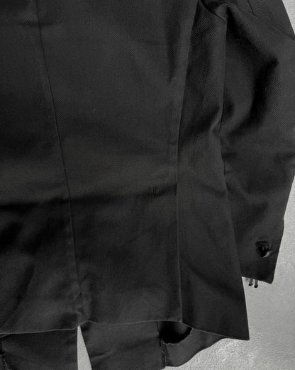 Boris Bidjan Saberi AW10-11 "PRIMITIVE SCULPTURE" Unlined Cotton Canvas Blazer