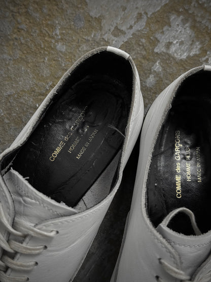 COMME des GARÇONS HOMME PLUS SS11 White Square Toe Leather Derbies detail | DRIEW GARMENTS