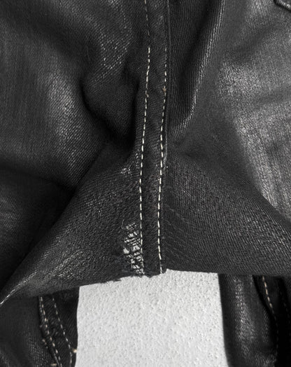 Rick Owens AW19 "LARRY" Waxed Nagakin Skinny Denim