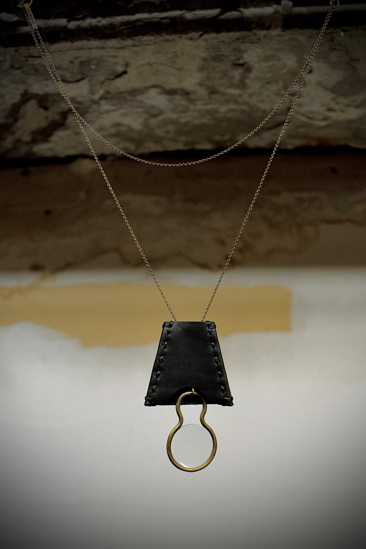 DEVOA x ï o l o m 'DH-KPTB' Brass Chain GUIDI Calf Leather Glass Loupe