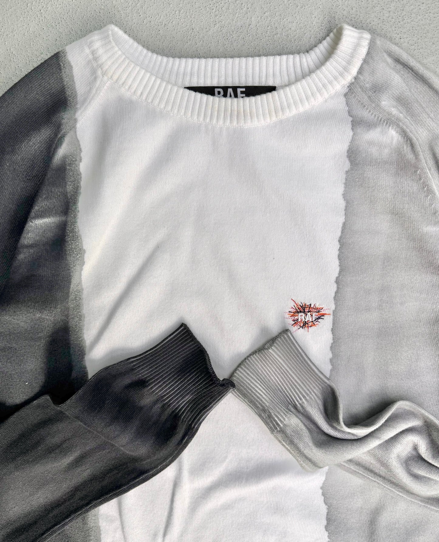 RAF by Raf Simons SS08 Tie-Dye Logo Embroidered Sweatshirt