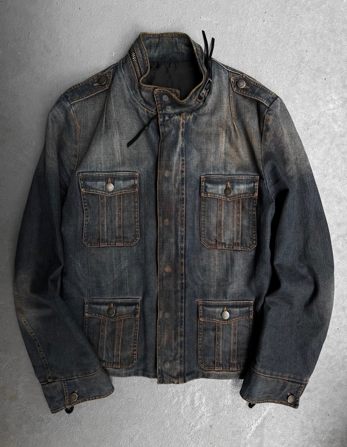 Dior Homme Hedi Slimane AW05 Denim M-65 Field Jacket 52 – DRIEW