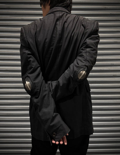 Carol Christian Poell 2010 'GM/2618OOD CORD-PTC/10' Taped Seam Titanium Prosthetic Elbow Overlock Blazer