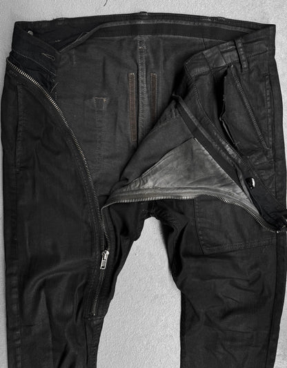 Rick Owens DRKSHDW SS14 “VICIOUS” Mineral Waxed Aircut Skinny Denim