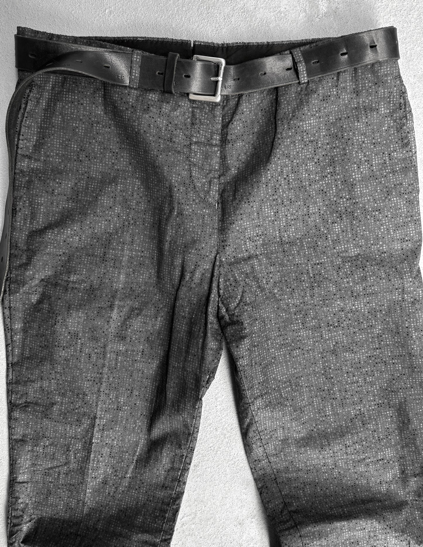 NICOLAS ANDREAS TARALIS Early 00s Laser Cut Slim-fit Dress Pants