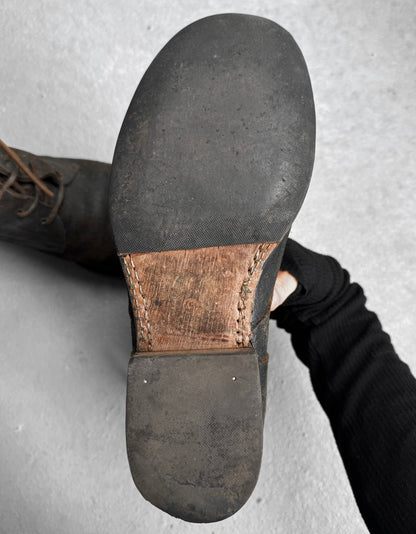 Carpe Diem Early 00s Distressed Horse Leather ‘S23M’ Lace-up Boots