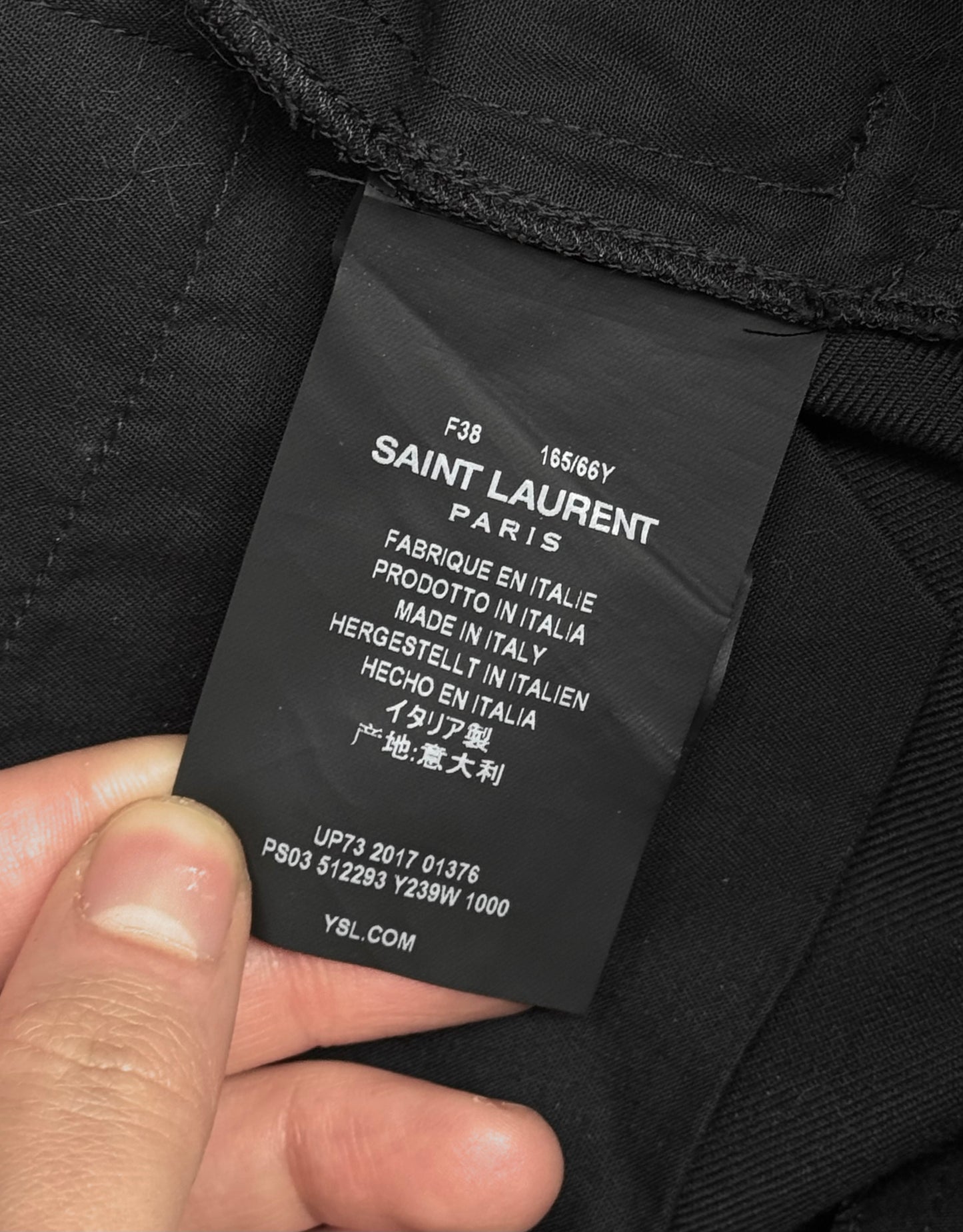 Saint Laurent Paris SS17 Black Wool Skinny Dress Pants