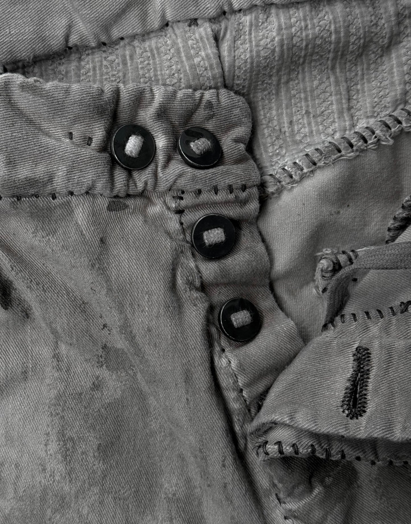 Boris Bidjan Saberi AW24 ‘P13-HS-TF F1939’ Dirty Light Carbon Nickel-pressed Hand Stitch Denim