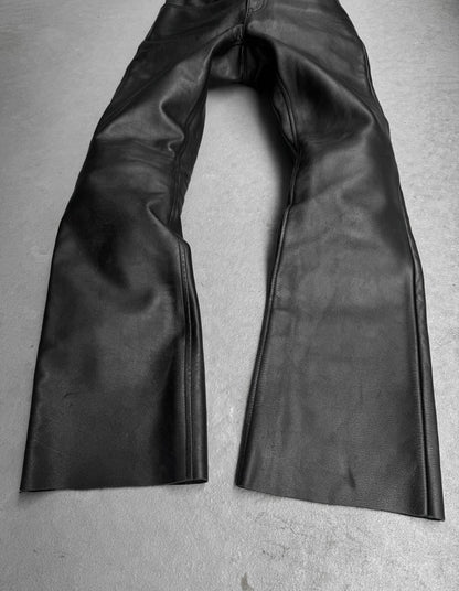 KADOYA K’s Leather Early 00s Bootcut Flare Cowhide Leather Motorcycle Pants
