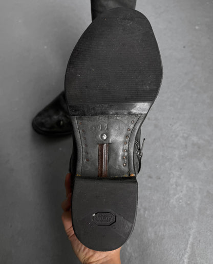 Carol Christian Poell ‘AM/2687P ROOMS-PTC/19’ Object-dyed Kangaroo Leather Titanium Prosthetic Tornado Zip Boots