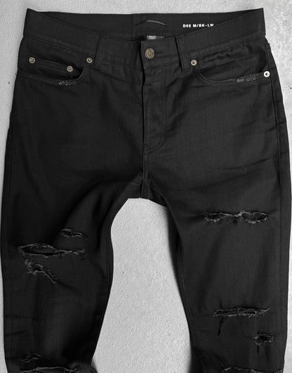 Saint Laurent Paris AW16 Distressed Crash Skinny Denim