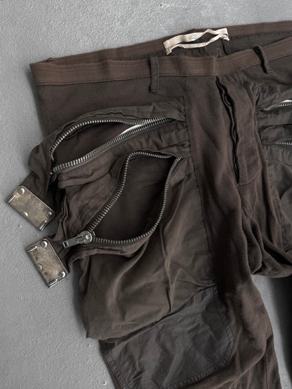 Rick Owens SS04 "CITROEN' Slashed Knee Zipper Cargo Pants