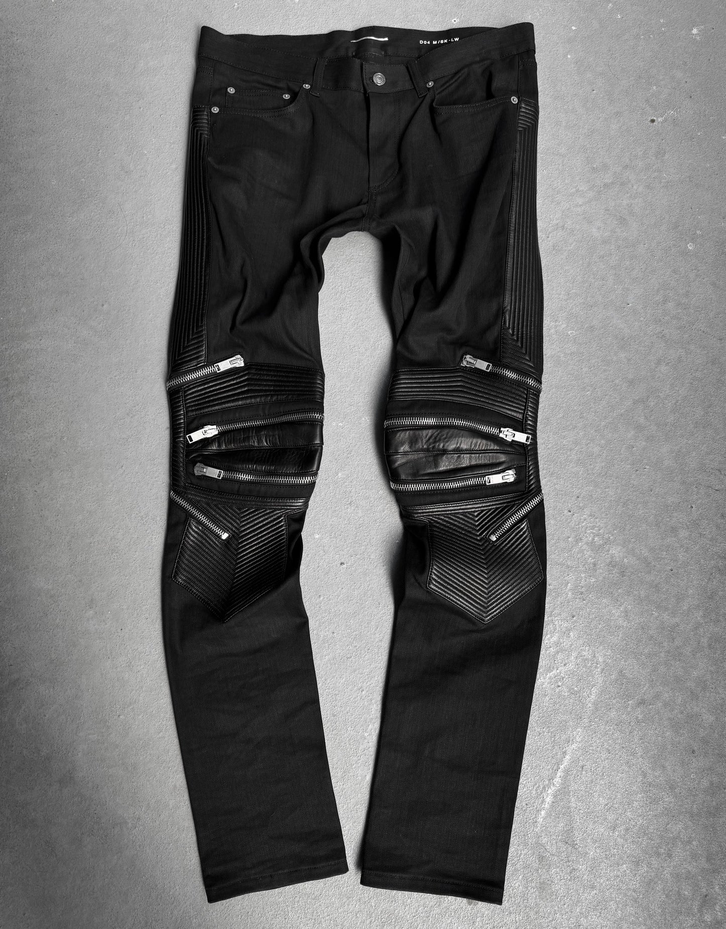 Saint Laurent Paris AW13 ‘D04’ Leather Biker Skinny Denim