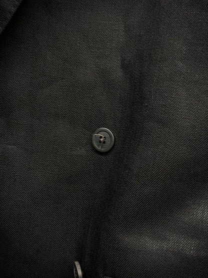 Rick Owens SS25 "HOLLYWOOD" Double Breasted ‘JMF’ Linen Twill Blazer detail | DRIEW GARMENTS