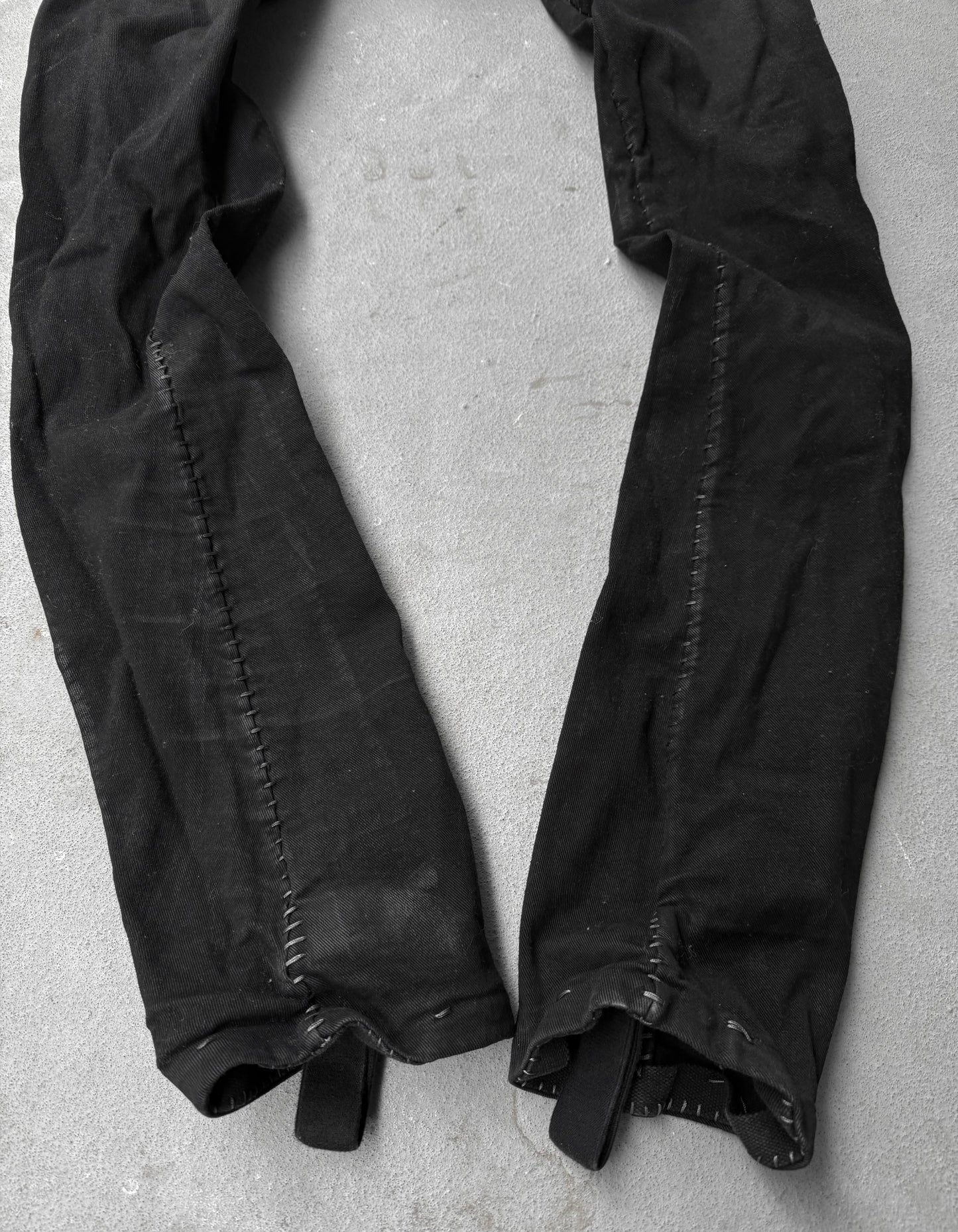 Boris Bidjan Saberi AW17 ‘P13-HS-TF F1504K’ Obsidian Black Hand Stitch Waxed Denim