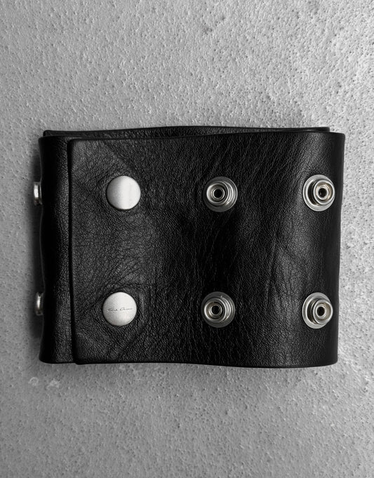 Rick Owens AW22 “STROBE” Calfskin Leather Snap Buttons Choker/Bracelet