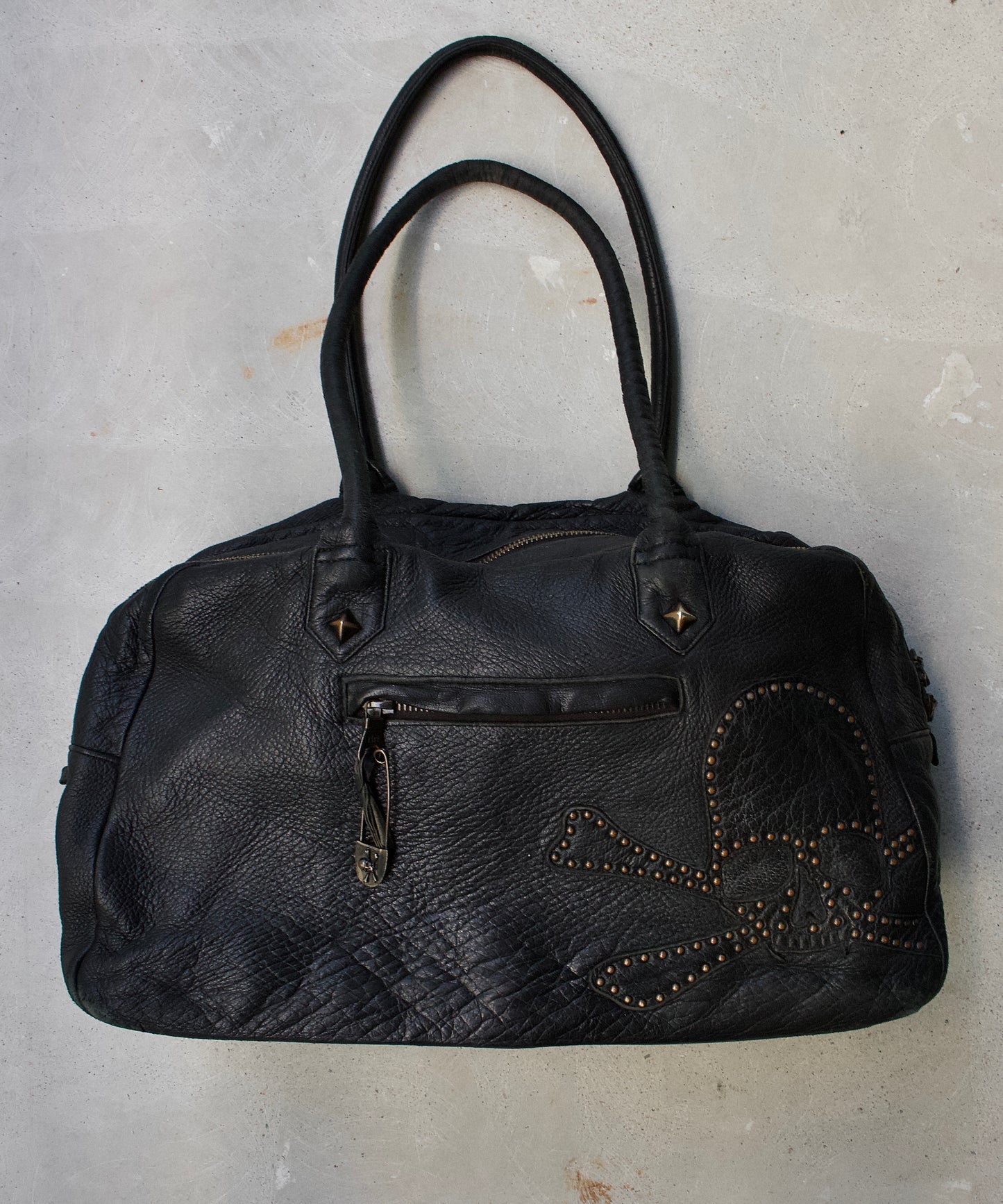 Hiromu Katahara ROEN Early 00s Skull Studded Leather Bag