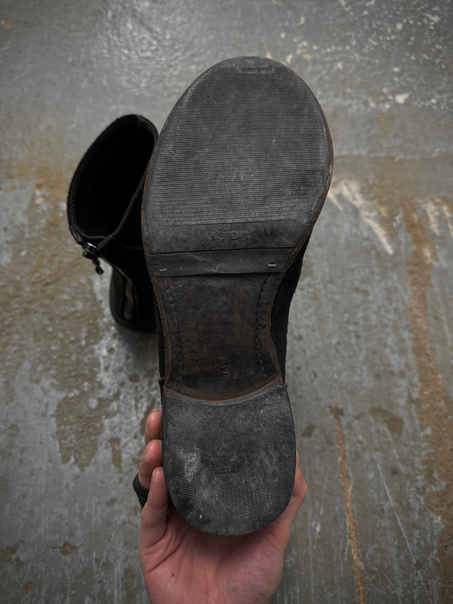 Julius_7 SS10-11 “neurbanvolker;” Reverse Cow Leather Back Zip Boots
