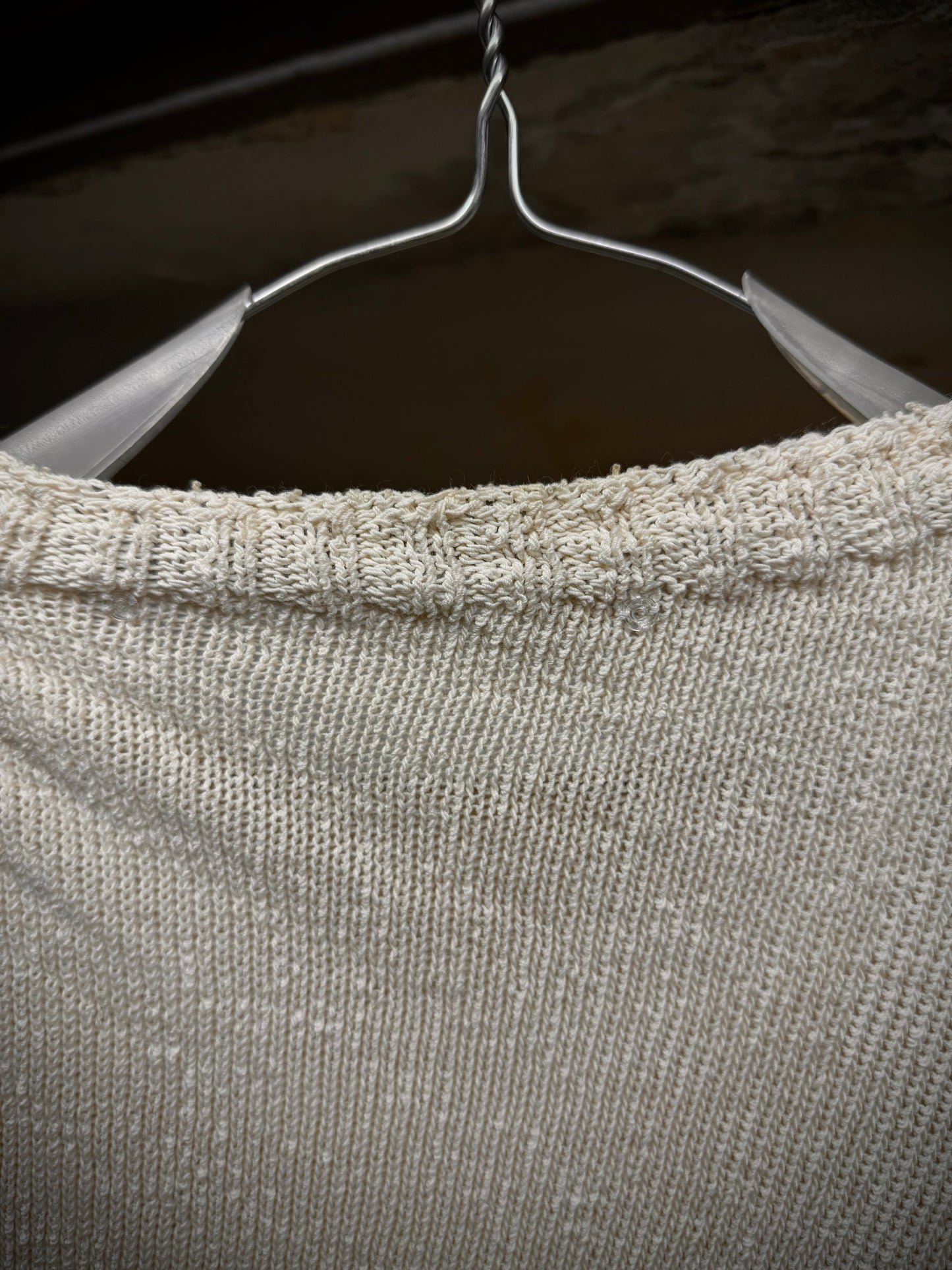 Carol Christian Poell ‘KM/2629-IN PENTASIR/1’ Seamless Round Neck Wool Knitted Sweater detail | DRIEW GARMENTS