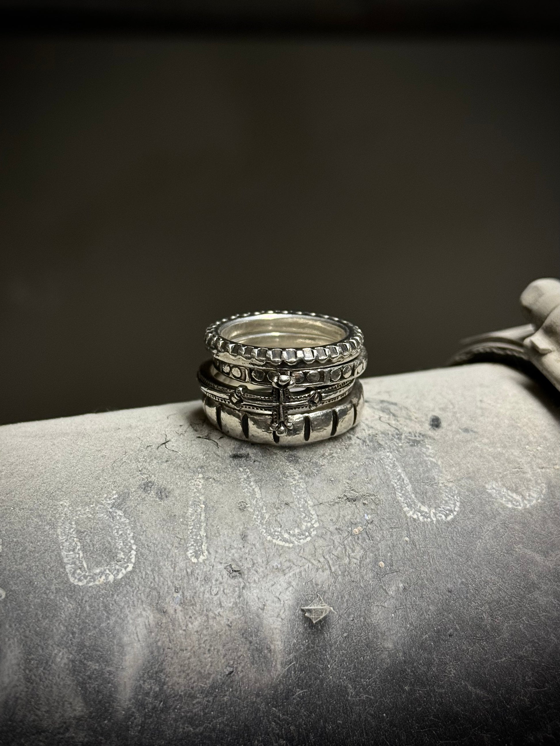 WERKSTATT:MÜNCHEN 'M1330SI' .925 Silver 4 Combination Cross Ring (Older Model) | Archive Fashion Toronto