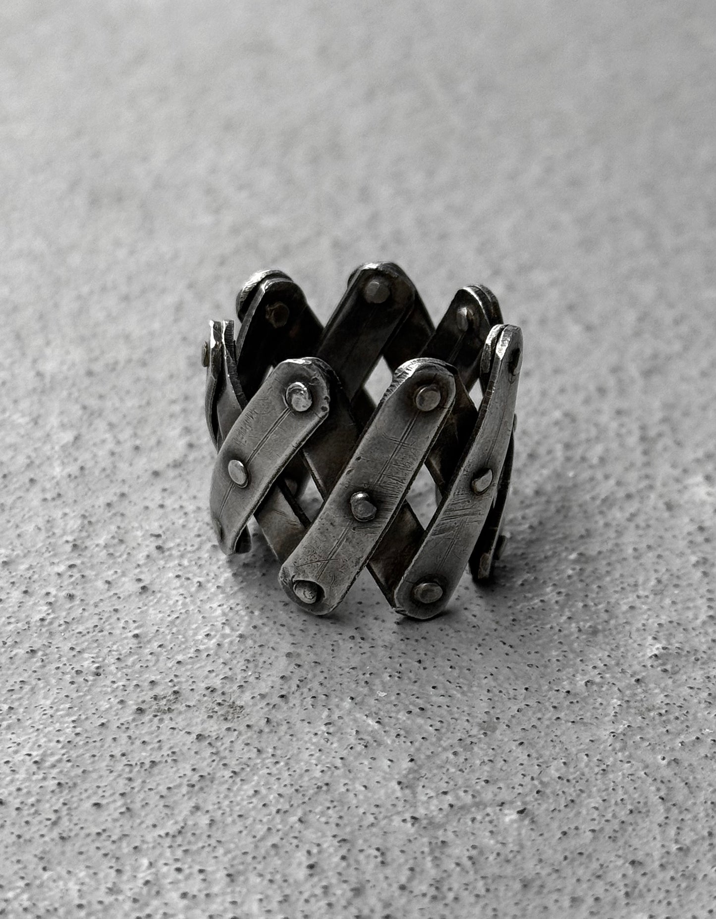 Carol Christian Poell 'MM/2408' Pantograph Adjustable One Size Silver Ring