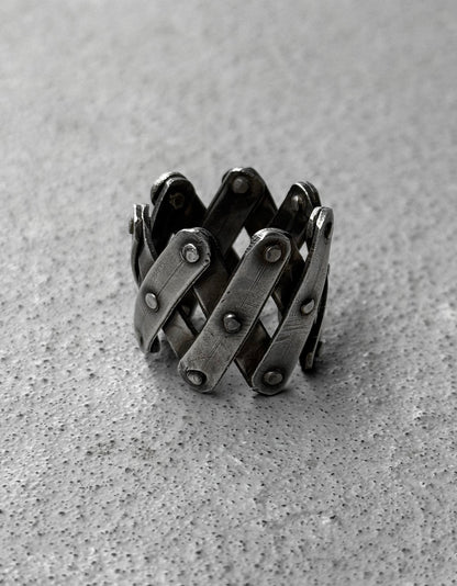 Carol Christian Poell 'MM/2408' Pantograph Adjustable One Size Silver Ring