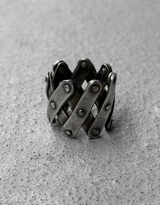 Carol Christian Poell 'MM/2408' Pantograph Adjustable One Size Silver Ring