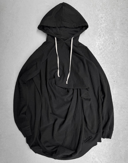 Rick Owens DRKSHDW AW17 “GLITTER” Deformed Seahorse Drawstring Hoodie