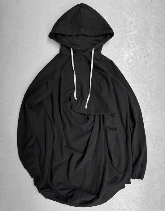 Rick Owens DRKSHDW AW17 “GLITTER” Deformed Seahorse Drawstring Hoodie