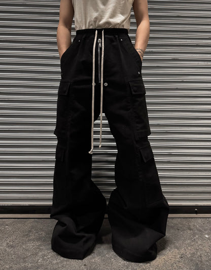Rick Owens AW24 “PORTERVILLE” Heavy Cotton-twill Jumbo Leg ‘Bela’ Cargo Pants