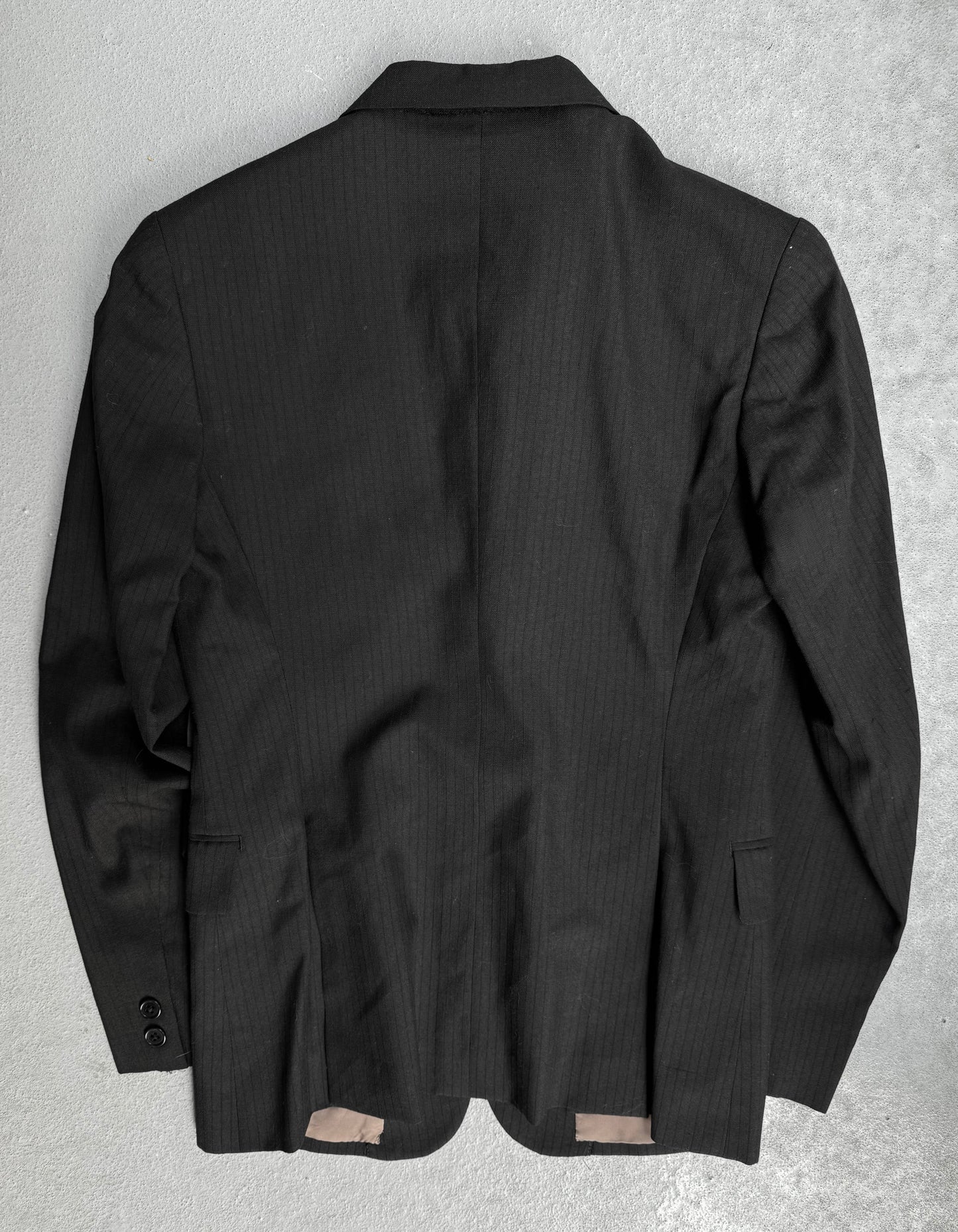 TRANS CONTINENTS Late 90s Wool Pinstripes Blazer