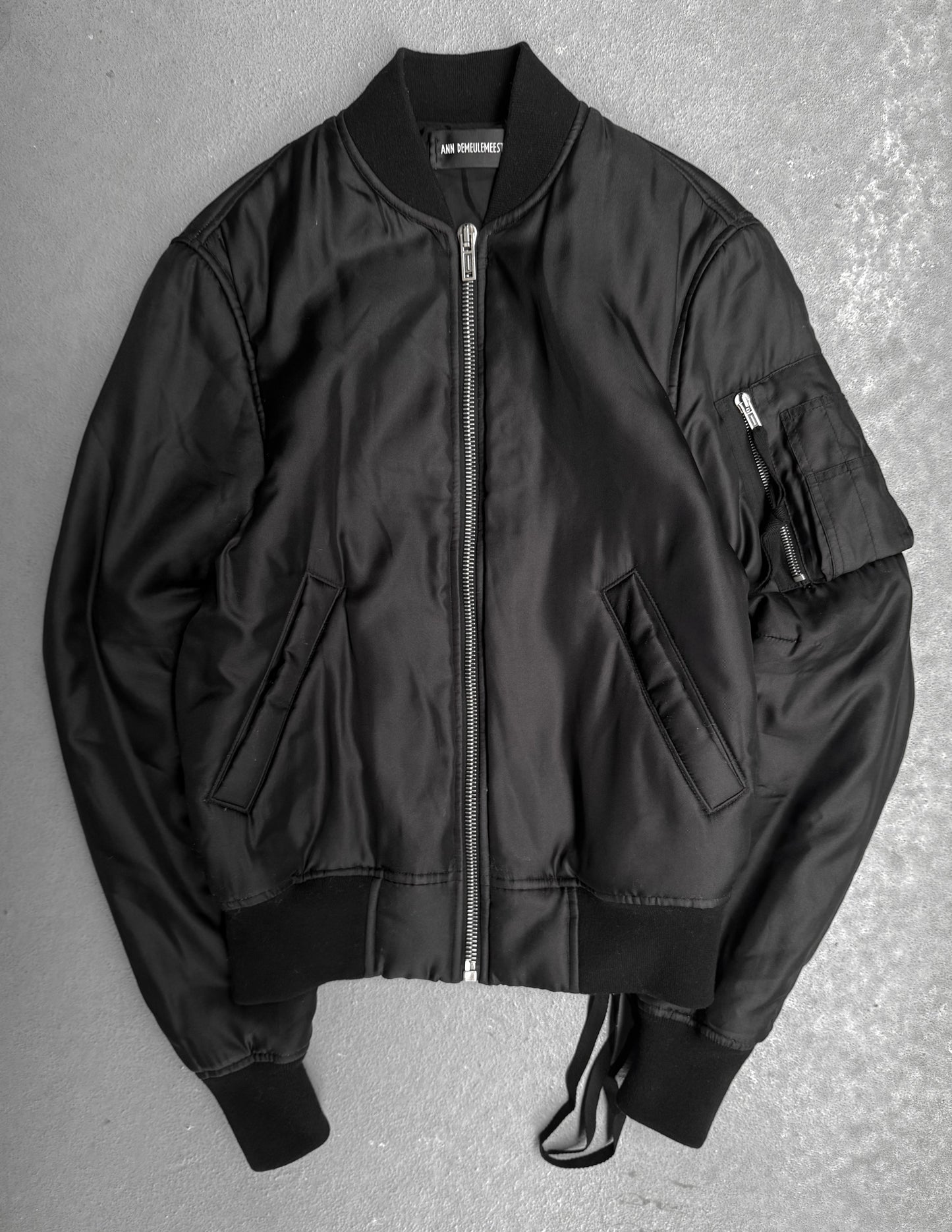 Ann Demeulemeester AW22 Silk Barbara Standard Bomber Jacket