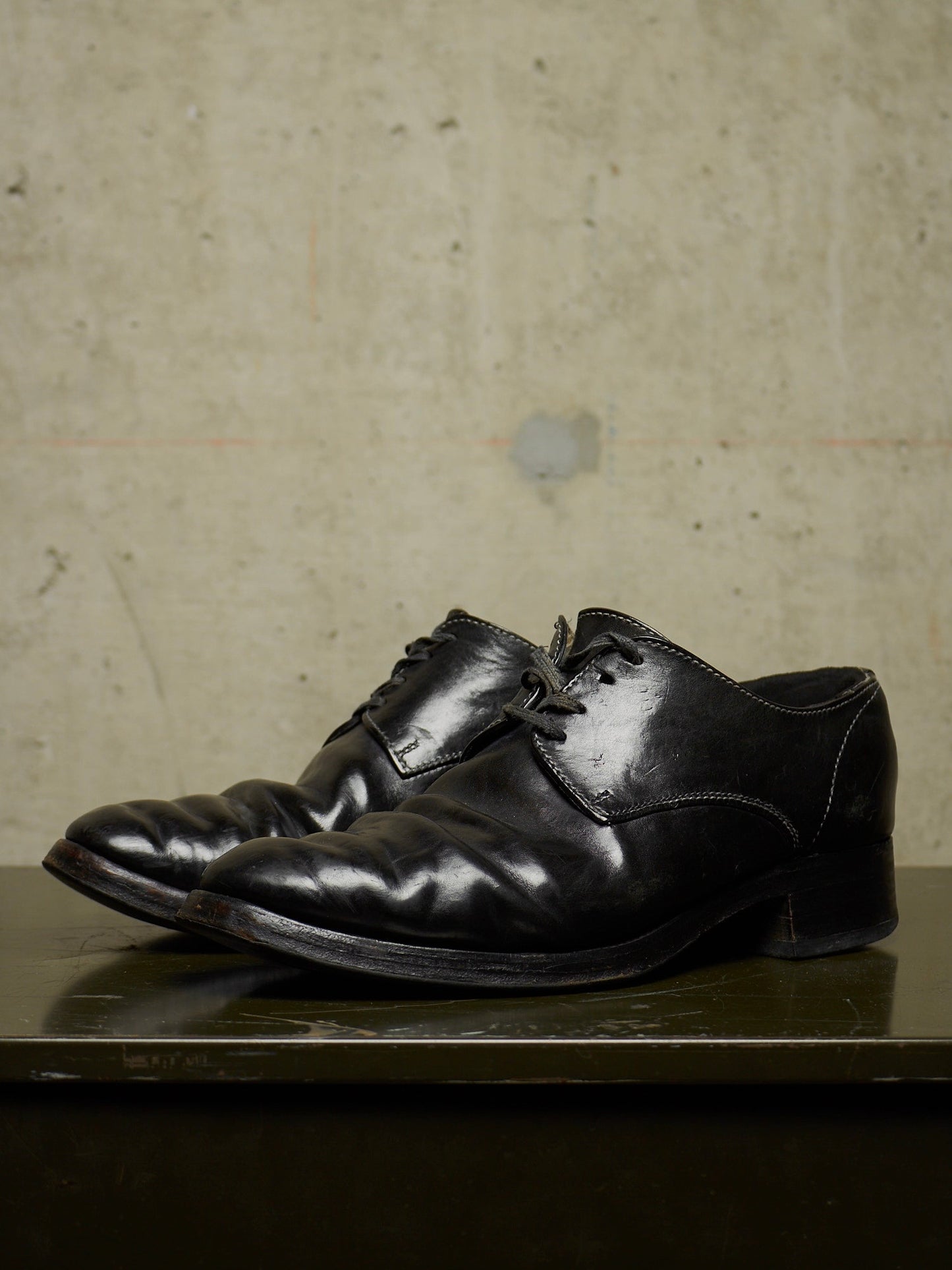 Carol Christian Poell 00s 'AM/2600L CORS-PTC/010' Object-dyed Bipolar Horse Leather Derbies