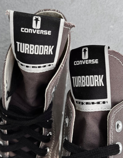 Rick Owens DRKSHDW x Converse “TURBODRK” Brown Square-toe Sneakers