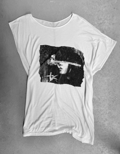 bajra ‘Happiness’ Asymmetrical Cut Jumbo Graphic T-shirt