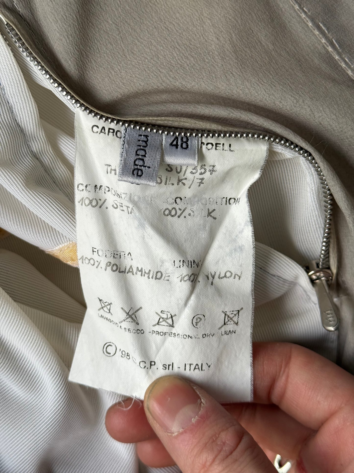 Carol Christian Poell SS98 'SU/357 THERMOSILK/7' FRAC EFFECT Jacket