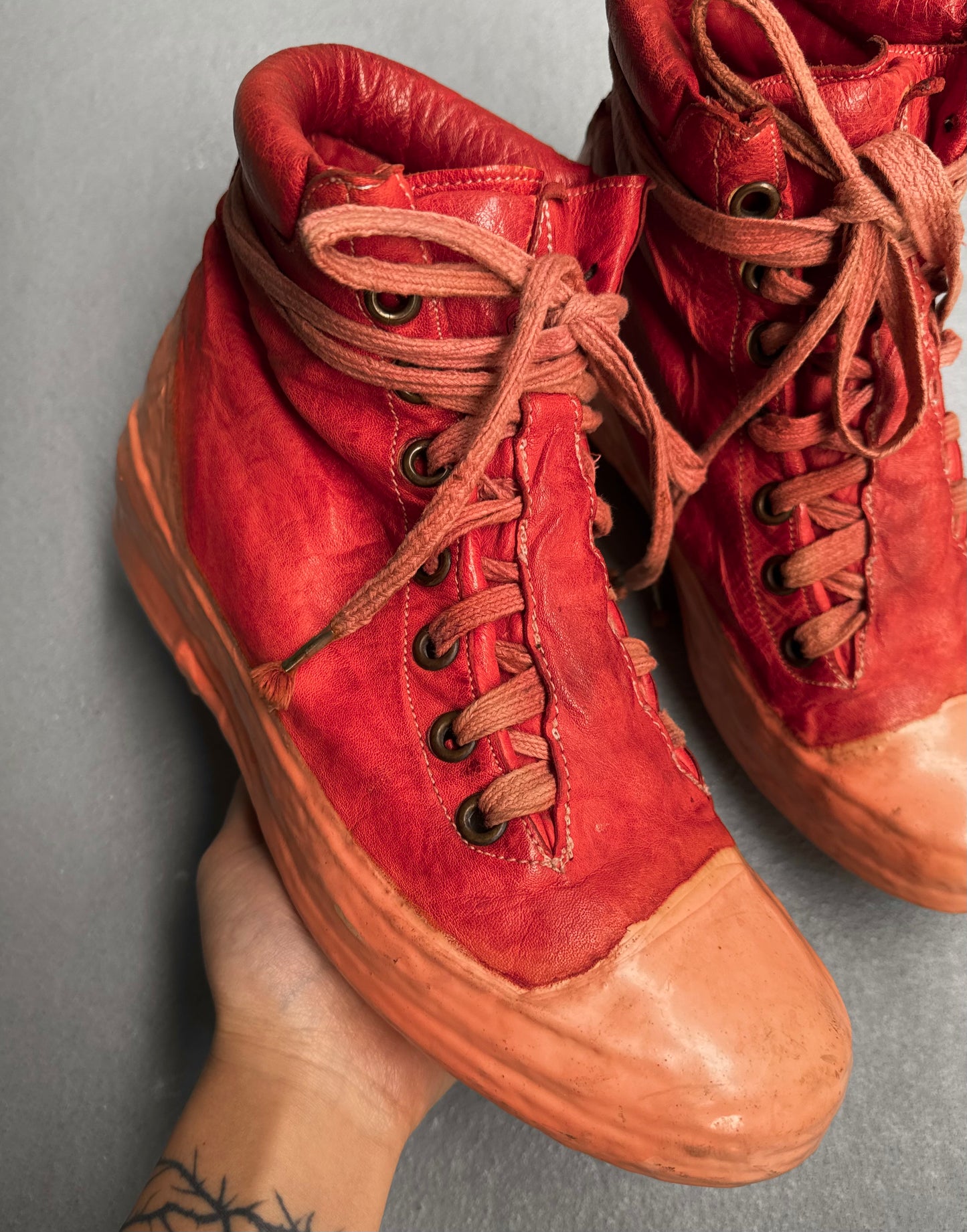 Carol Christian Poell ‘AM/2524 ROOMS-PTC/13’ Object-dyed Kangaroo Leather Drip Sneakers