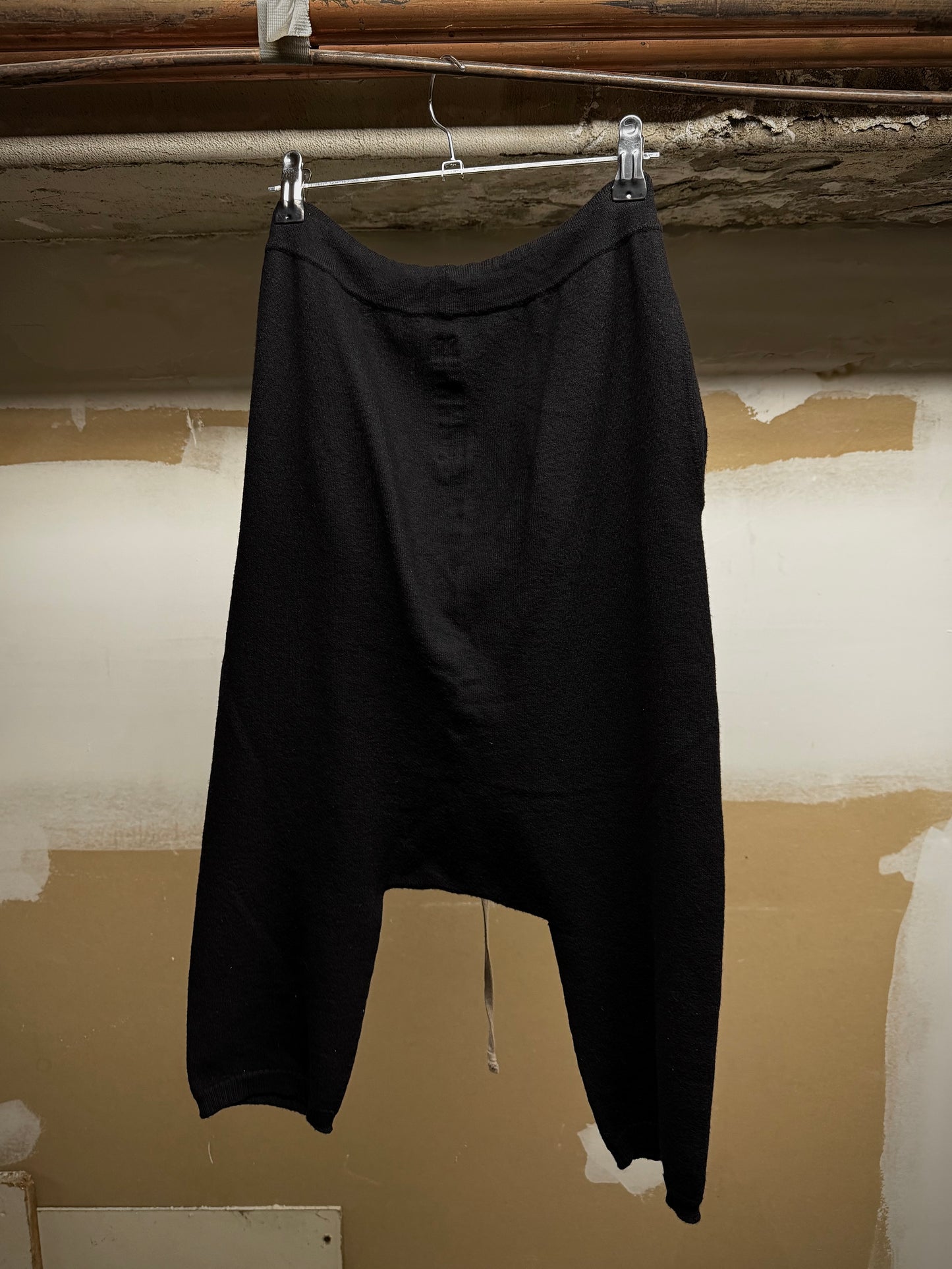 Rick Owens SS17 "WALRUS" Drop-crotch Virgin Wool Shorts detail | DRIEW GARMENTS