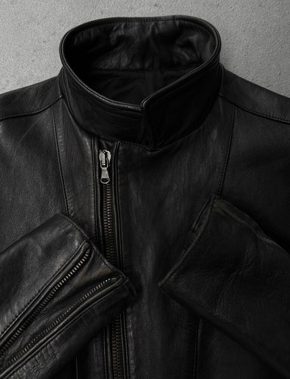 5351 Pour Les Hommes Early 00s Sheepskin Biker Jacket