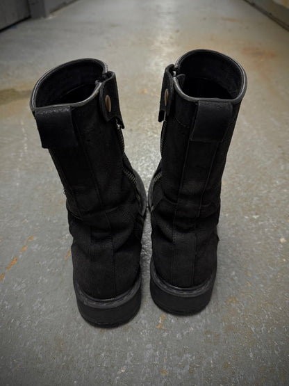 Rick Owens AW09 "CRUST" Side Zip Reverse Cow Leather Creeper Boots detail | DRIEW GARMENTS