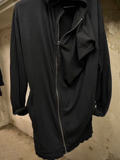 DAMIR DOMA SILENT by DAMIR DOMA 2010s 'TRAPPE' Asymmetric Drape Zip Up Hoodie detail | DRIEW GARMENTS