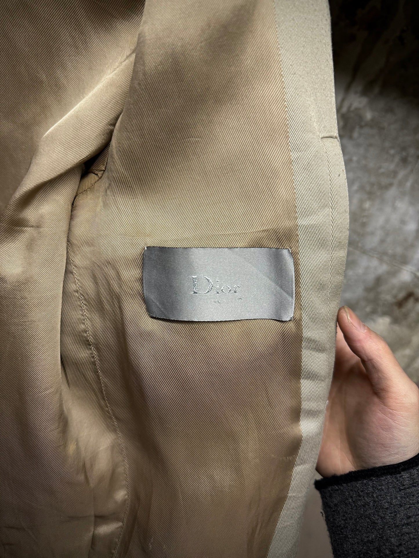 DIOR HOMME by Kris Van Assche SS08 Beige Cropped Utility Jacket detail | DRIEW GARMENTS
