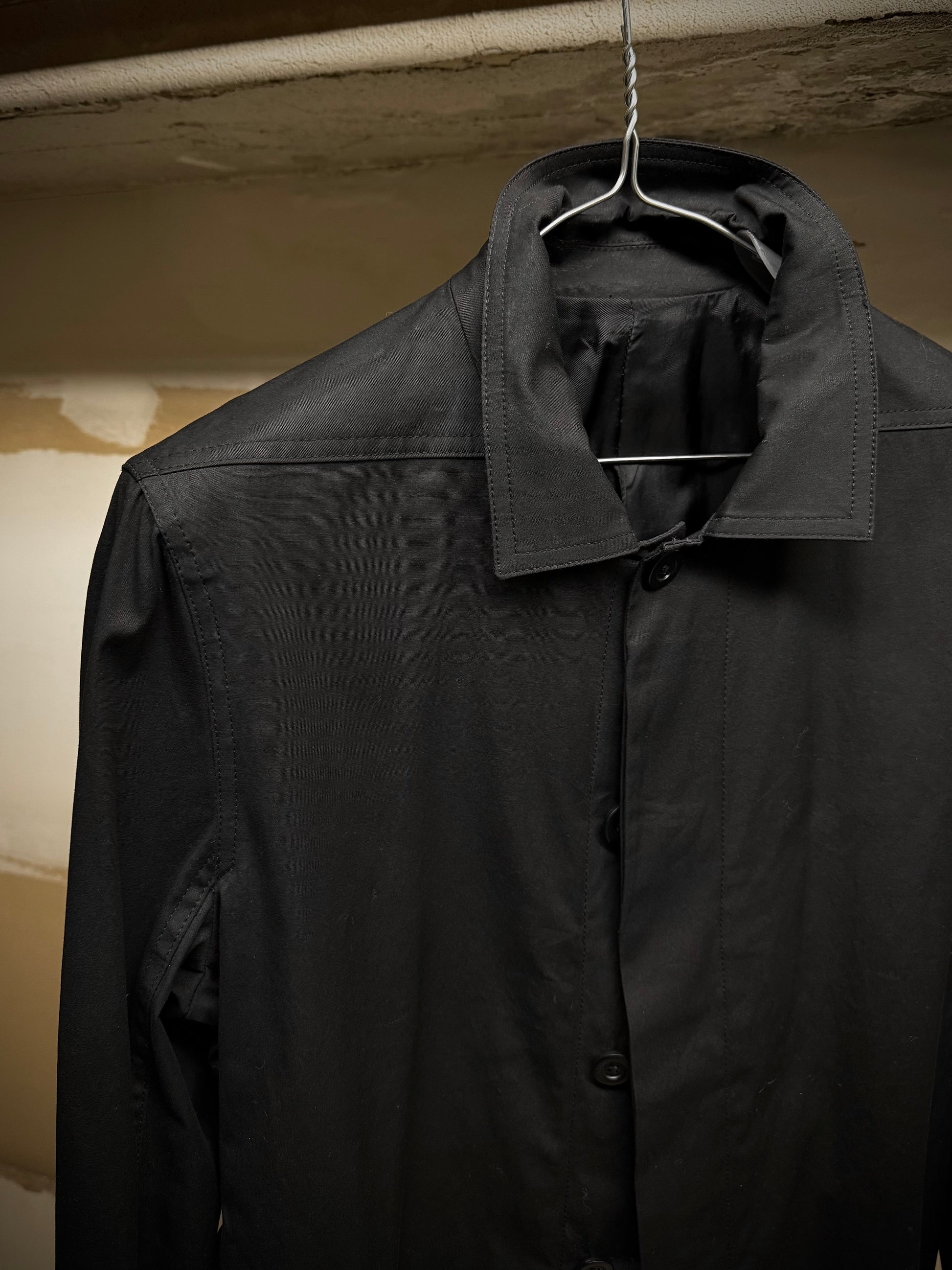 Rick Owens DRKSHDW SS17 “WALRUS” Cotton Mac Work Coat detail | DRIEW GARMENTS