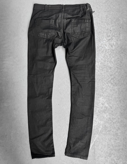 Rick Owens DRKSHDW SS14 “VICIOUS” Mineral Waxed Aircut Skinny Denim